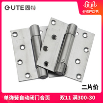 Good 4 inch 5 inch stainless steel storage room background wall invisible door aisle single spring automatic closed door rebound hinge