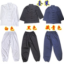Taoist Dharma Clothes Taoist Clothes Taoist Robe Training Clothes Suit Double-breasted Short-breasted Long-breasted Robe Thin Short-sleeved