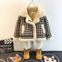 Children Plus Suede Coat Winter Clothing New and small childrens clothes The big clothes for the baby in winter Warm And Thickened Subclothes Tide