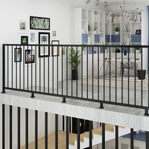 Villa compound building ladder handrail guardrail simple modern iron fence railings home balcony light luxury side bay window