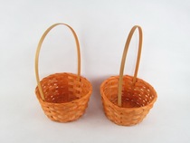 7 Orange fruit basket flower basket rattan basket small basket dancing basket wedding flower basket petal flower basket