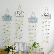 Creative DIY windbell Zakka shop cafe decorated with hydroponics wall hanging wooden bell