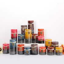 Nordic retro color cylindrical scented candles smokeless birthday party romantic wedding atmosphere decoration ornaments