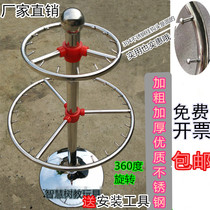 Round kindergarten stainless steel towel rack rotatable children handkerchief rack toy storage storage rack preschool supplies