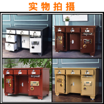 All-steel insurance table with safe one desk market coin cash register desk financial table home safe