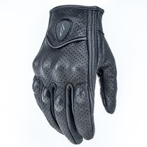 Summer Motorcycle Riding Gloves Racing Bike Racing Locomotive Sheepskin Protection Anti-Fall Full Finger Gloves Cross-country Locomotive Retro Male