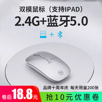 Ice Fox charging Bluetooth wireless mouse Silent Silent suitable for iPad Apple mac Laptop Portable thin