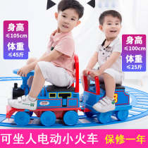 Small train can sit on the track set toy childrens music Electric car gift for boys and girls 2-3 years old 4