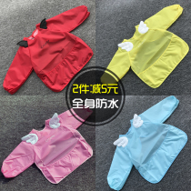 Devil Angel Wings Baby Anti-Dress Long Sleeve Children Eating Clothes Waterproof Surrounding Hood Speed Dry Hood Clothing