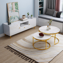 Light luxury TV cabinet Modern simple 1 4 meters 1 2 meters household economical mini small TV cabinet coffee table combination