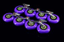Chuangchi first machine flat flower wheel Brush Street wheel gem wheel attack Jade high bullet pattern purple flat flower roller skate wheel