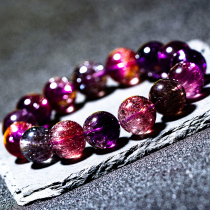 Color more than seven Tanzania blue moon white hair crystal lithium marine lithium marine aurora aurora smooth black hair bracelet