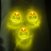 Concert support luminous badge custom round glitter badge Bar card worker number luminous badge diy smiley face