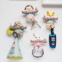 Cute Animal Hook Creativity Single Clothes Clothe Hood Hook Hanger Frame Single Hook Wall Kitchen Plug Hook
