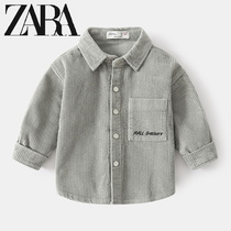 Outlets Clearance Picking Up Childrens Sports T-Shirts 2022 Autumn Winter New Long Sleeve Shirts Corduroy Tops