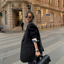 ayuko 2021 early spring new European blazer womens small age-reducing fried street right angle shoulder suit top
