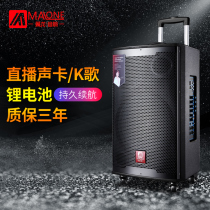 Manlong Audio Lithium Battery Audio Square Dance Outdoor Speaker with Bluetooth High Power Live Mobile Singing Audio