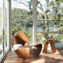 Nordic designer Custom hollowed-out GRP Cyathulae Casual Chair Creative Clumps of Imitation Wood Grain Art Chairs