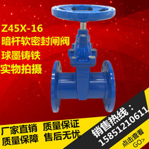 RVHX Z45X-16 soft sealing gate valve ductile iron ductile shaft flange elastic seat seal gate valve DN50-500