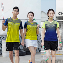New table tennis suit for men and women quick-drying short-sleeved shuttlecock clothing handball training suit short-sleeved shorts competition uniforms