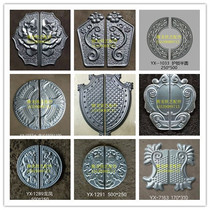 Tenglong iron accessories imitation aluminum Art door heart flower protection lock plate door plate Dragon and Phoenix lock plate semi-round lotus animal fish plate door flower