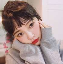 Two-dimensional comic eyebrow bangs Wig patch incognito invisible hairline Real hair Qi net red air bangs