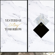 Nordic ins marble glass sticker self-adhesive push-pull door decoration bathroom anti-light window frosted film