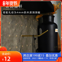 Pure copper brass plug wooden hole board non-perforated shop shelf home storage