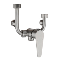 304 stainless steel electric water electric water-mixing valve Ming-fit switch hot and cold large valve core mixing valve U-type out tap