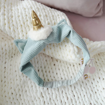 Japanese GP cute girl heart cat ears Home washing hair band Home face washing makeup hair band Hair band woman