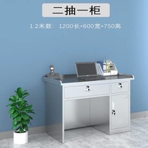 Stainless steel desk thickened computer desk with drawer desk workbench home desk learning desk custom 304