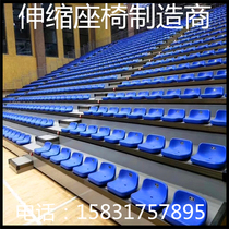 Swimming pool plastic grandstand seats row hollow blow molding seats Stadium manual electric telescopic grandstand