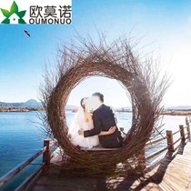 Outdoor swing creative Net Red Vine nest hanging chair bed Bali scenic spot wedding shooting props