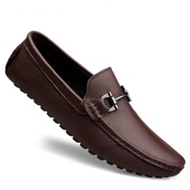 Bean Bean Shoes Men Genuine Leather Soft Bottom Trendy Korean Version Casual Shoes Men 100 Hitch Leather Shoes 2020 New Fall Mens Shoes