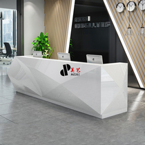 Nordic simple FRP front desk shopping mall Hotel hall shaped section paint welcome desk creative custom