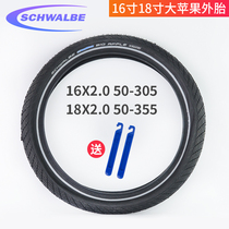 Shiwen schwalbe 16*2 0 18*2 0 Big Apple Folding Bicycle Tire Reflective 18 Inch