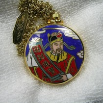 90s out of print inventory new Shanghai stopwatch factory money brand mechanical pocket watch cloisonne Fortune Fortune