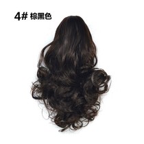 Natural Rolls Grip Clip Type Wig Pontail Short curly ponytail large wavy pear bouquet Invisible Natural Temperament