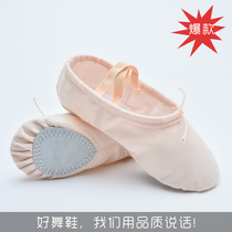 Childrens dance shoes womens soft bottom practice shoes mens adult body cat claw dancing shoes red girls Chinese ballet New