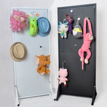 Hole board with frame display rack porous wall jewelry rack Vertical floor storage jewelry rack Multi-function hole board