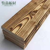 Carbonized wood floor carbonized anticorrosive wood wall panel fire carbon fired wood board ceiling fence door head exterior wall panel