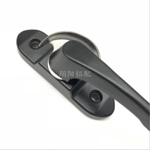 Sliding door window lock two-way plastic steel long handle with cover metal anti-theft Crescent lock aluminum alloy door and window hardware accessories