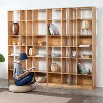 Solid Wood Shelve Lattice Cabinet Bookcase Ground Partition Bookcase Minima Screen Display Shelf Living Room Containing Rack Wine Rack