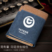 Assassins 67 Cartoon Wallet Mens Short Jean Canvas Thin Japan-ROK Youth Piccard Multi-Clamping Students