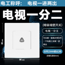 Bull switch socket one CCTV socket one point two panel cable TV TV power panel