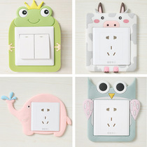 Cartoon Light Switch Stickup Solid Silicone Socket Protective Sleeve Room Living-room Living-room Living-free Wall Stickup Wall Stickup Decoration