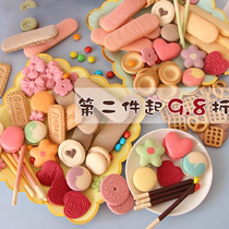 Non-sandwiched French dessert Macaron biscuit hot milk bake ice cream cake decoration plugin baking snack cookies
