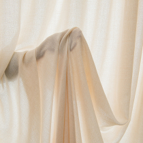 Linen curtains blanket light thin rice white living room window yarn new cotton cotton fabric