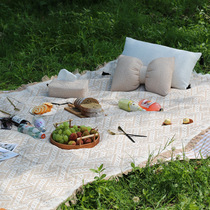 Outdoor outing picnic mat ins wind-proof mat spring outing portable camping mat Net red picnic supplies set