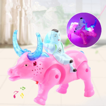 New fiber rope luminous toy concert walking pull line cattle children electric lead rope cattle net red with the same toy